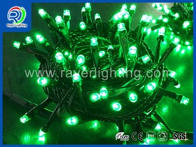 green light outdoor string lights